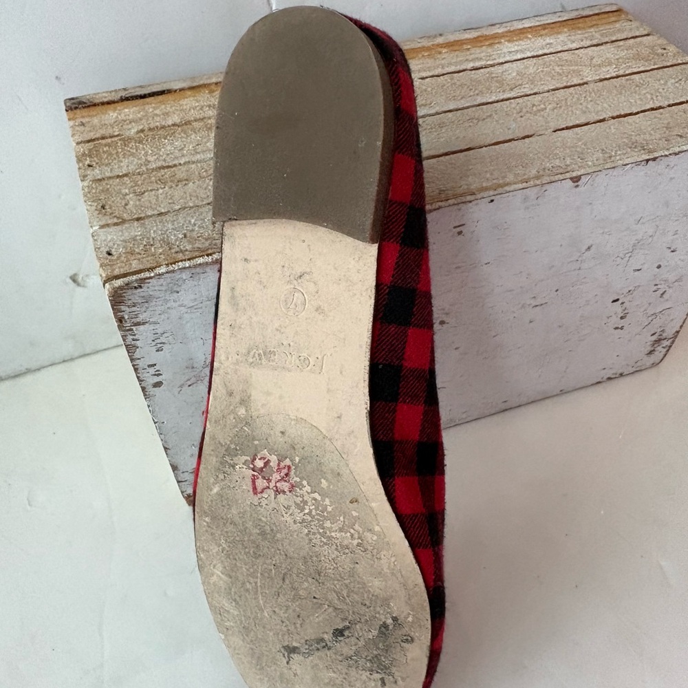 J. Crew Red and Black Plaid Loafers - Picture 11 of 12